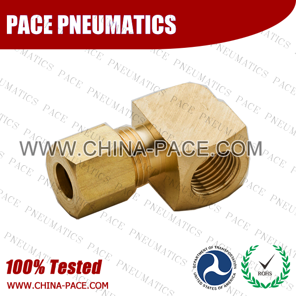 Barstock 90°Female Elbow Brass Compression Fittings, Air compression Fittings, Brass Compression Fittings, Brass pipe joint Fittings, Pneumatic Fittings, Air Fittings, Pneumatic connectors, Air Connectors, pneumatic Components